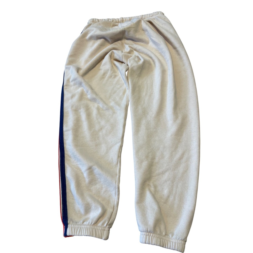 Aviator Nation Rainbow Stripe Sweatpants Peach Tan Joggers Small I09 - Picture 4 of 5